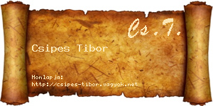 Csipes Tibor névjegykártya